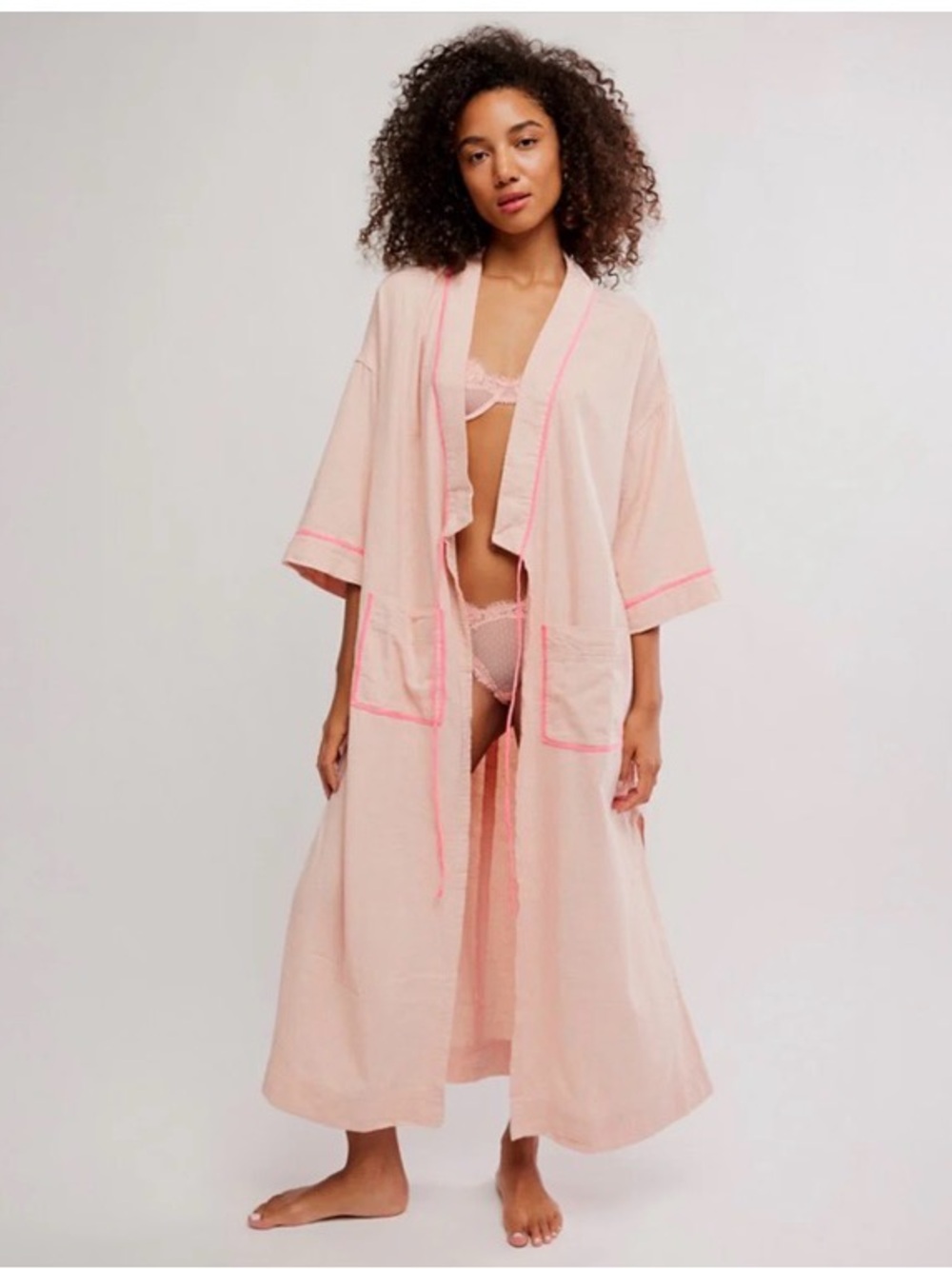 FREE PEOPLE x Intimately close to home flannel robe  size extra small/small